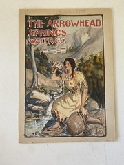 1909 Original Art Langdon Smith Painting Arrowhead Water Advertisement Signed