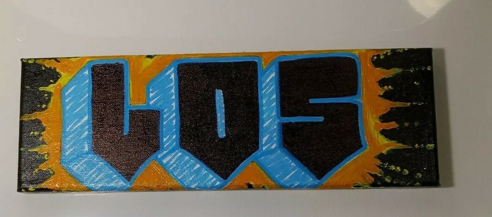Original Graffiti Art On Canvas“LOS“ANGELES. 4×12 Inches. 1of1.