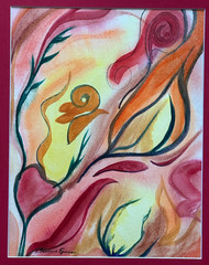 ALICE GUZMAN ORIGINAL WATERCOLOR PAINTING MATTED 20″ X 16″ NEW MEXICO 1980’S