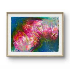 Muse Era Vintage Florals 18×24 Botanical Expressionist Original Paper Painting