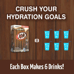 A&W, Root Beer – Powder Drink Mix – (12 Boxes, 72 Sticks) – Sugar Free & Delicio
