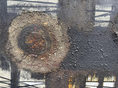 Karl Age Ruget Brutalist Abstract Mixed Media Painting, 1960