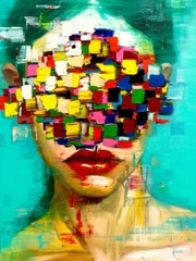 High Quality Oil Painting Girl On Canvas Handmade Abstract Modern Art wall Decor