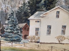 Hudson Ohio Listed Hilary H. Sheeter 1930-2018 Original Watercolor Mansion House