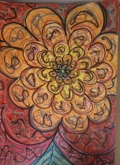 Solar Bloom – 11×14 Original Acrylic Abstract Flower on Acid-Free Paper