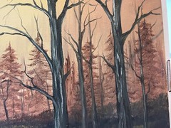 16 x 20 Original Oil Painting on Canvas……“Fall Cabin“