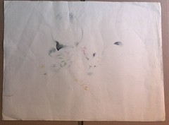 Chiura Obata Original Painting-Watercolor And Ink-Flowers In Vase With Cricket