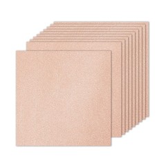 10 Sheets Rose Gold Glitter Cardboard 10 x 10 Inches, Glitter Cardboard Paper Square…