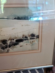 Robert Eric Moore „A Red Fox Trail“ Signed Watercolor Painting Framed And Matted