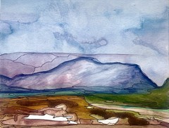 Original Watercolor Landscape Painting Signed By Heather Vilbrin Arist 7×10