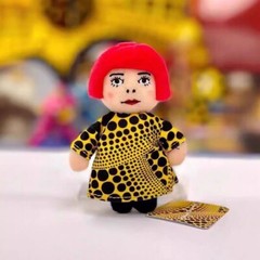 Yayoi Kusama Soft Mascot Plush Keyring Keychain yellow NEW