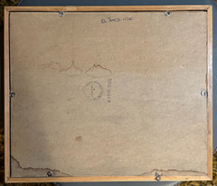 Oceanscape Sea (1920) by EL Jones (Edith Lilian Jones) artwork signed on back