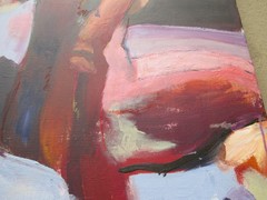 Woman in Bath Nude Back Study 70×50 Acrylic Picture LW Modern Expressive Painting