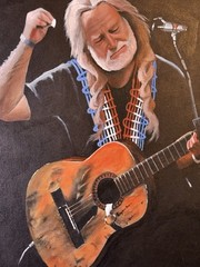 Willie Nelson “Trigger” – Original Acrylic Painting | Iconic Live Performance