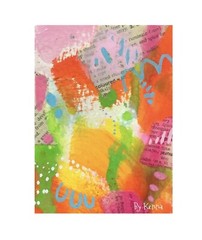Aceo Original Abstract Painting Collector Art Card By Kenna 2.5” X 3.5”