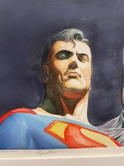 Superman painting BATman Painting- Justice League Alex Ross painting wonder wo