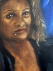 ORIGINAL ART EXPRESSIONIST SERGIO ITALIAN SCHOOL BLONDE BRUNETTE MCM
