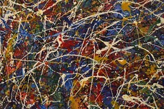 Jackson Pollock style￼￼ Canvas painting￼ 72” X 60”Abstract,Modern,XL, Landscape￼