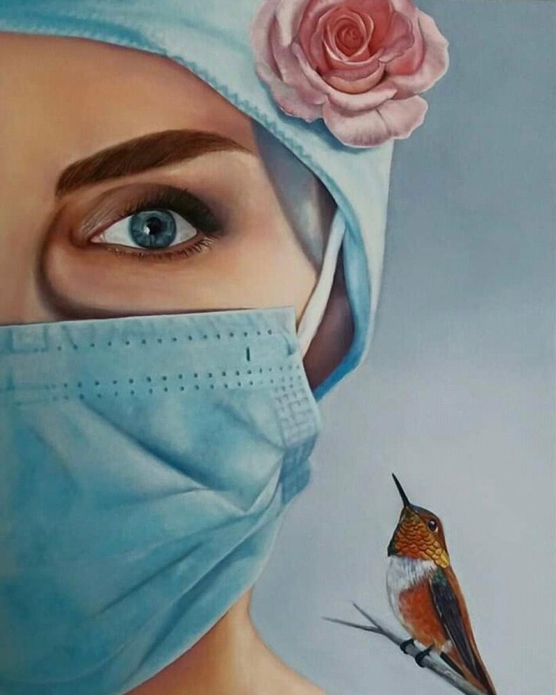 Oil On Canvas Miguel angel T:Empatia oleo/ lienzo. 50×38 Cm 2020