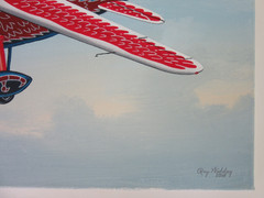Raymond Waddey Painting Lockheed Vega „Century of Progress“ 1933 Flight, 16″x20″