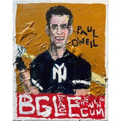 Paul O’Neill New York Yankees Acrylic Painting 8×10 El Santos World Sergio Santo