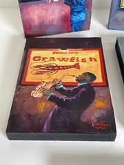 Set of 5 Original Painted Blocks by LA artist Martin Wohlgemuth New Orleans