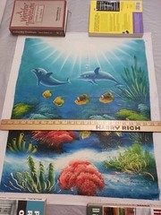 Original oil painting Ocean Scene Signed Not Mounted. 27 X 22