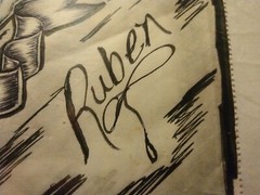 Abstract Sketch by Ruben, Oiginal Artwork on Paper, Jester Clown Ink, Pen..