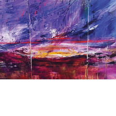 Abstract Art Design by Sarah Wahl 1-Piece Unframed Canvas Drawing Print Abstract