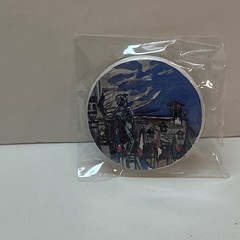 5 Original Hand Painting Museum Styles City Scape Pin Buttons 1.25″ # 7