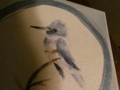 King Fisher Bird Original Oil Painting