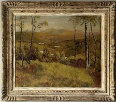 WILLIE STEPHENSON ANTIQUE PLEIN AIR LANDSCAPE OIL PAINTING OLD VINTAGE 1939