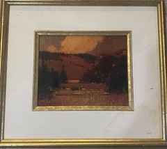 Cameron Bird Plein Air 8×10 Oil Painting “Fall Meadows Evening “