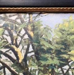 Antique Postimpressionist Plein Air Landscape Oil Painting, 1919 Artist Signed