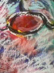 Radiant Pup – Original Signed Mixed Media Pitbull Abstract Expressionism 9×12