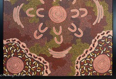 Stunning Julieanne Nungarrayi Turner Aboriginal Dot Painting Women 46.5 x 42.5″