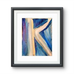 „K“ Classroom Graffiti Abstract Pop Art Paper Painting Modern Design 11×14