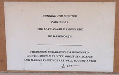F. J. Edwards – 1981 Watercolour, Running for Shelter