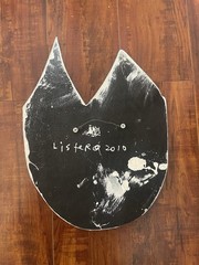 Anthony Lister Hand Painted On Wood Cutout Sign And Dated On Back