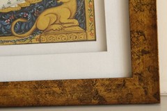 Mughal Painting With Frame Emperor Akbar & Jodha Bai In Love Scene 15×19 Inches