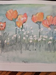 Lot Of 2 Original Watercolor Paintings Signed Helen Wilson 1999/2003 Unframed