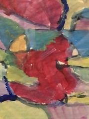 Original Dan Glitzer Oil On Paper Abstract Still Life Painting 1960’s