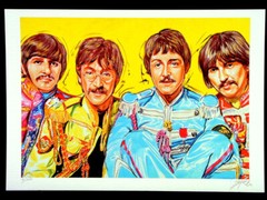 Kunst Druck Grafik MUSIK-LEGENDEN Bild handsigniert, limitiert, nummeriert
