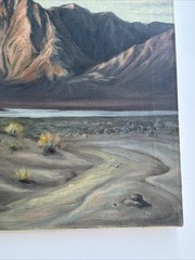 ANTIQUE CALIFORNIA LANDSCAPE PAINTING DESERT SAN JACINTO SIGNED JAY SCHMIDT