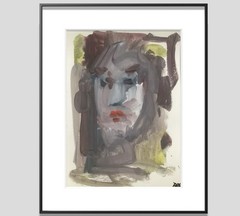 PDQ Artist Original Painting Figurative Person Face Abstract Acrylic 9×12 Paper