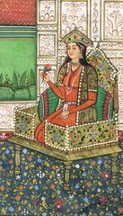 Empress Mumtaz Mahal Portrait Hand Miniature Painting On Paper 4.75×7 Inches