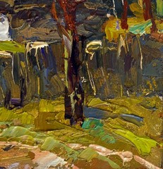 Oil Painting Houses Near The Forest O. Ivanyuk Unframed Original nAAA4509