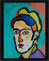 ABSTRACT /EXPRESSIONISM 11×14 Sailor Man Modern Street ART Colorful Painting
