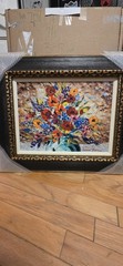Floral Painting By Alexandre Renoir, Hand Signed And Embellished By The Artist
