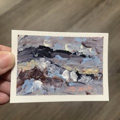 ACEO Original Painting Impressionism Abstract Nature Landscape Acrylic